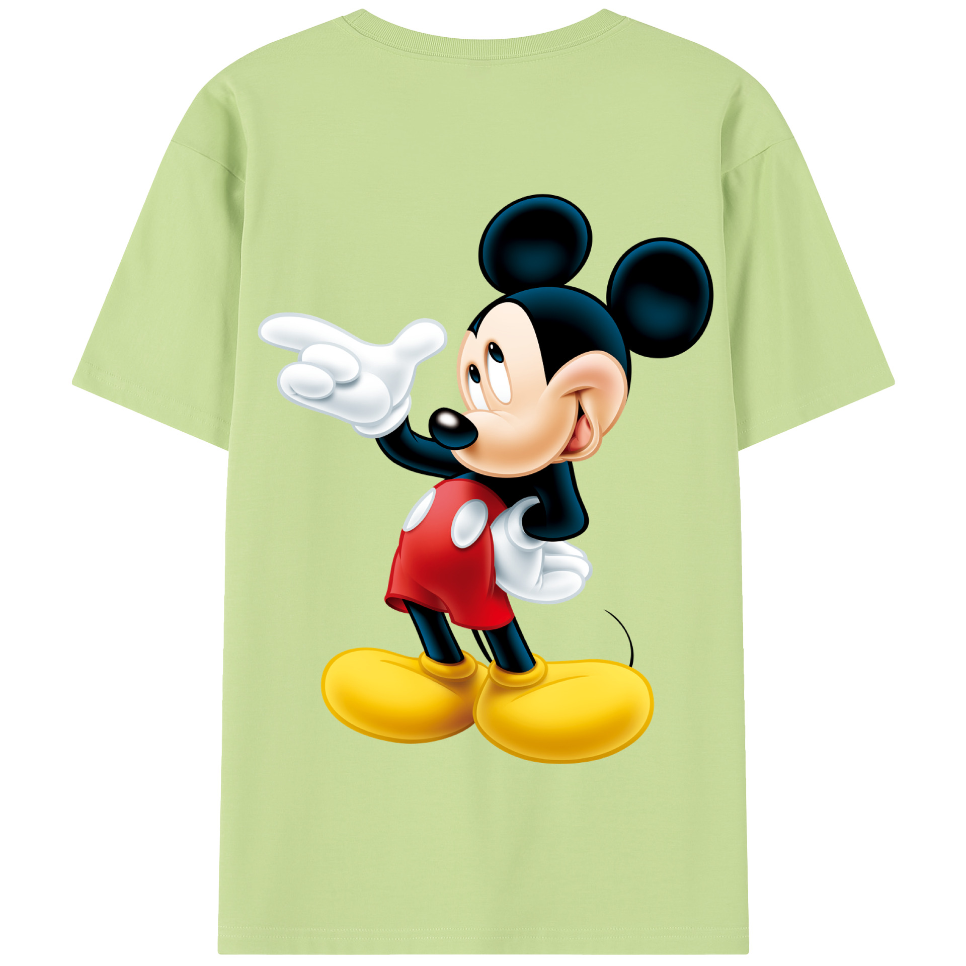 （画像用） ミッキーマウス Mickey Mouse 綿100％半袖Tシャツ（背面プリント）